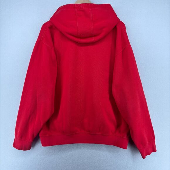 STEW LEONARDS Hoodie Adult XL Farm Fresh Supermarket Sweatshirt Fleece Red - Picture 2 of 14